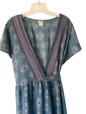 NATURAL LIFE Boho Floral Maxi Wrap Dress